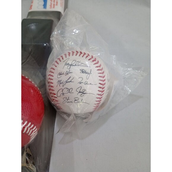 Chevron Team Stars Set Atlanta Braves Avery Mcgriff Blauser Autographed Ball - Picture 9 of 9